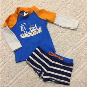 Baby Boden Two Piece Rash Guard Set